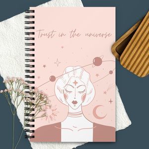 Trust the Universe Pink Bliss Spiral Notebook